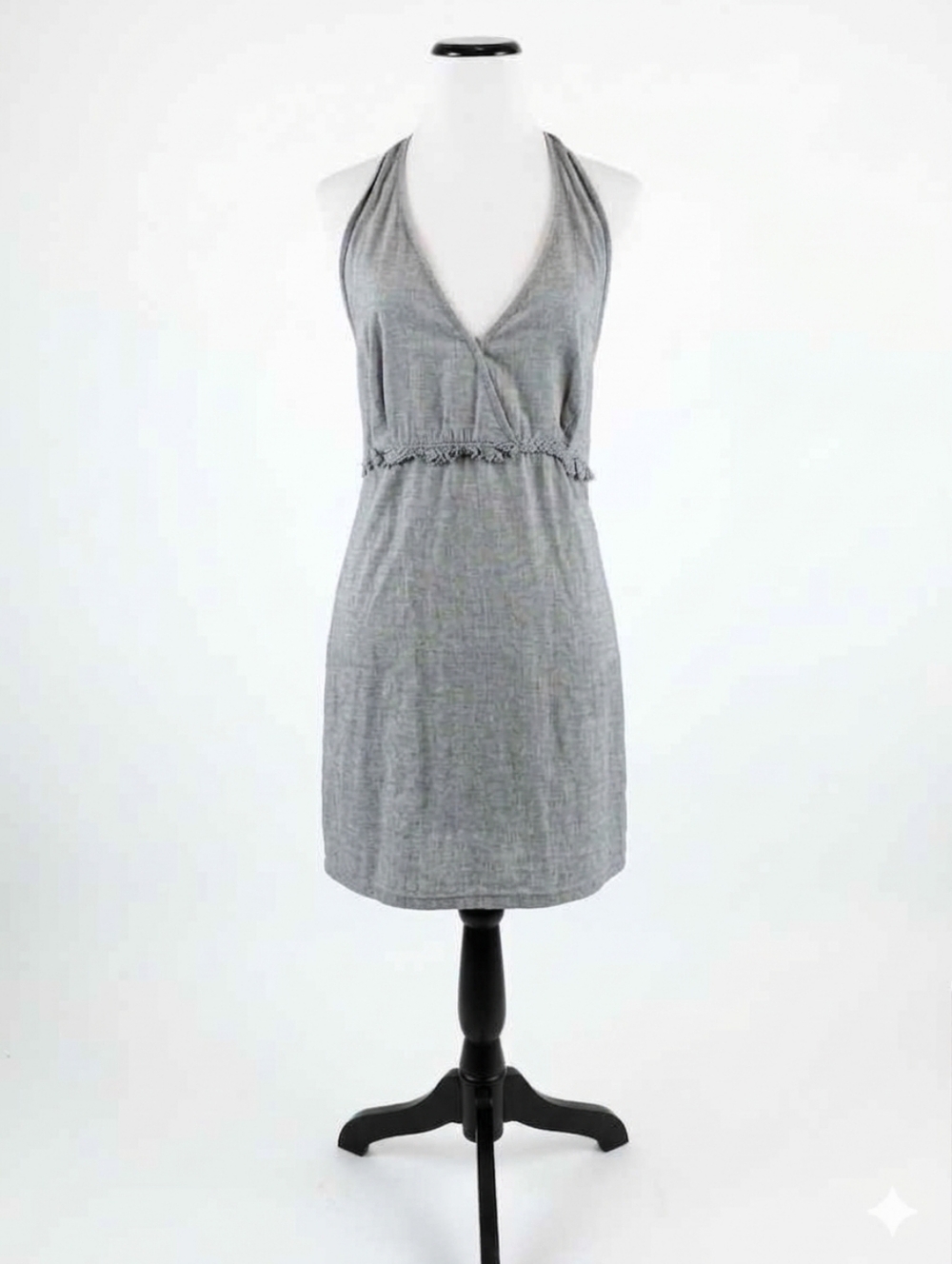 Old Navy Ruffled Heather Gray Halter Dress